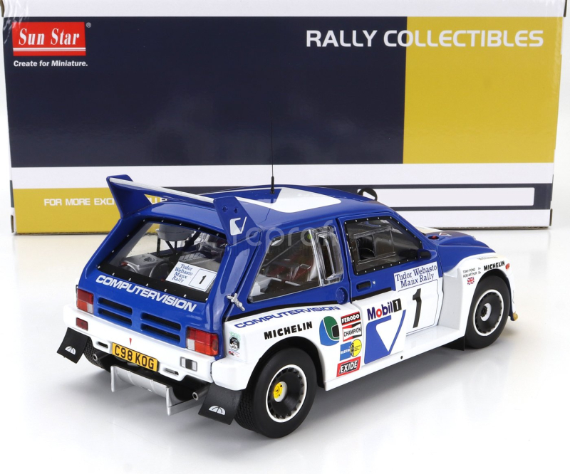 Sun-star Austin Mg Metro 6r4 N 1 Winner Rally Manx International 1986 T.pond - R.arthur 1:18 Modrá Bílá