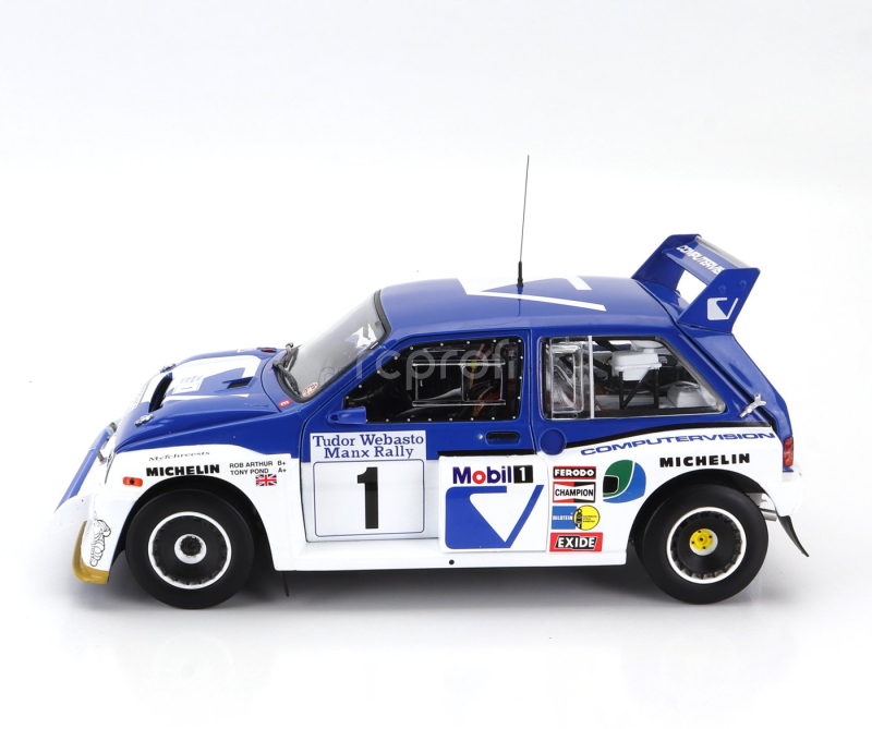 Sun-star Austin Mg Metro 6r4 N 1 Winner Rally Manx International 1986 T.pond - R.arthur 1:18 Modrá Bílá