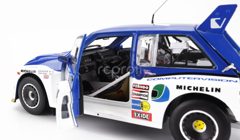 Sun-star Austin Mg Metro 6r4 N 1 Winner Rally Manx International 1986 T.pond - R.arthur 1:18 Modrá Bílá