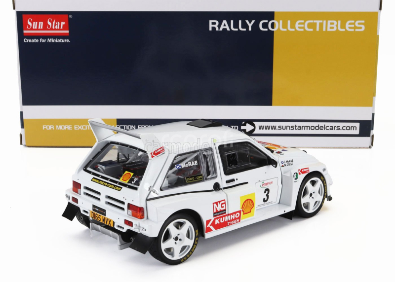 Sun-star Austin Mg Metro 6r4 N 3 Rally Shell Donegal International 2006 Colin Mcrae - Nicky Grist 1:18 Bílá