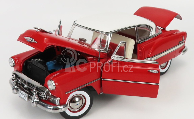 Sun-star Chevrolet Bel Air Coupe 1953 1:18 Červená Bílá