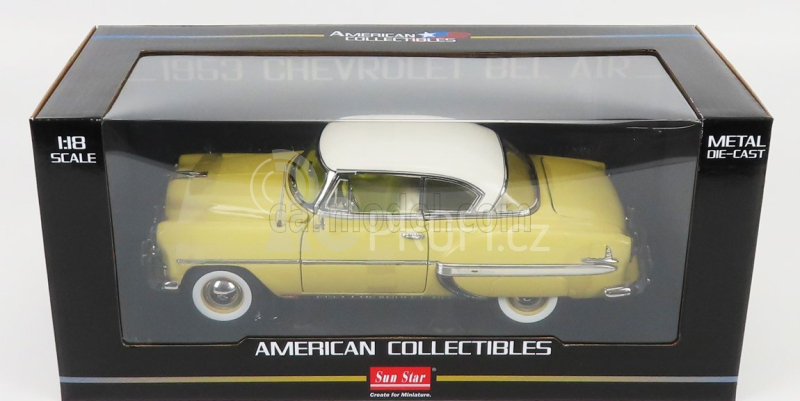 Sun-star Chevrolet Bel Air Coupe 1953 1:18 Žlutá Bílá