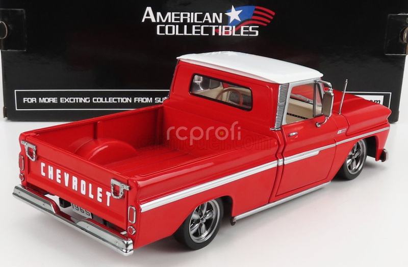 Sun-star Chevrolet C-10 Pick-up Lowrider 2-door 1965 1:18 Červená Bílá