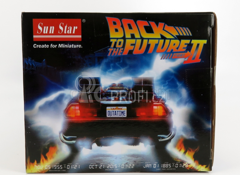 Sun-star De lorean Time Machine - Back To The Future 1 - Ritorno Al Futuro 1 1:18 Silver