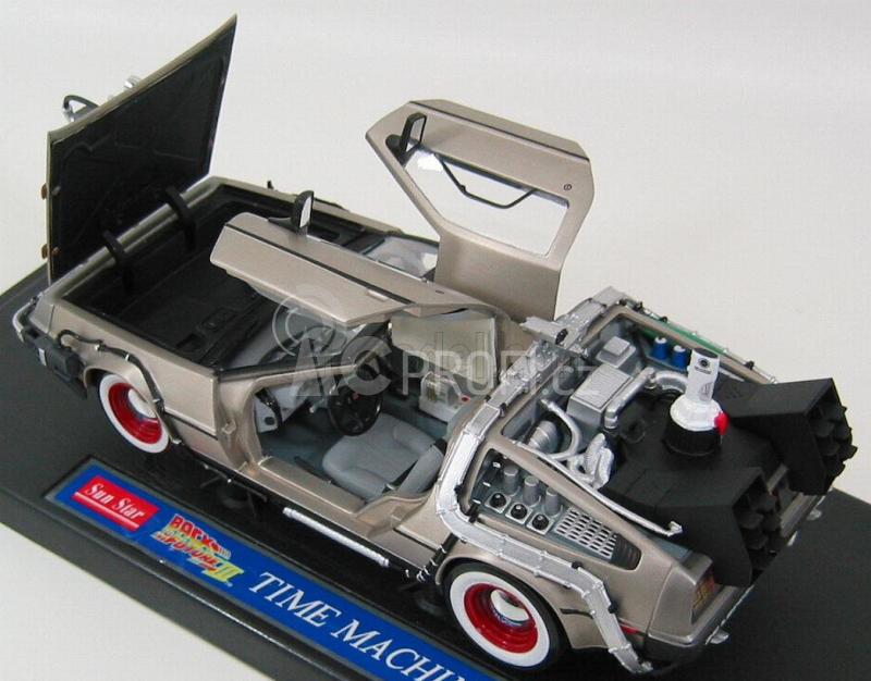 Sun-star De lorean Time Machine - Back To The Future 3 - Ritorno Al Futuro 3 1:18 Silver
