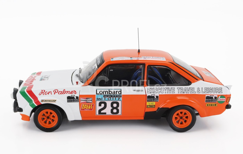 Sun-star Ford england Escort Mkii Rs 1800 (night Version) Castrol N 28 Rally Rac Lombard 1978 Malcolm Wilson - Ron Palmer 1:18 Bílá Oranžová