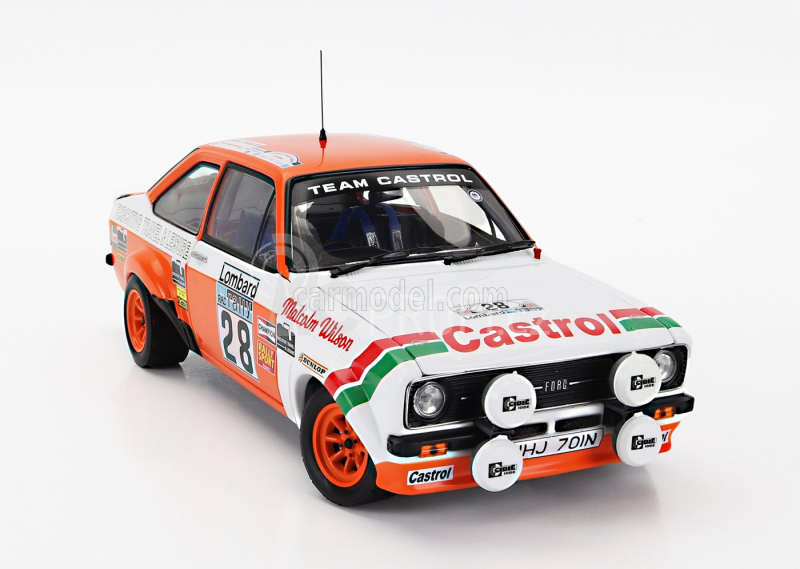 Sun-star Ford england Escort Mkii Rs 1800 (night Version) Castrol N 28 Rally Rac Lombard 1978 Malcolm Wilson - Ron Palmer 1:18 Bílá Oranžová
