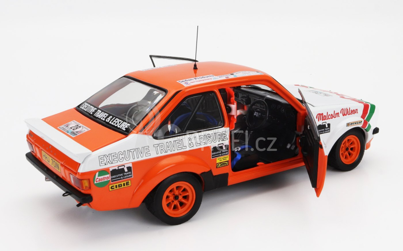 Sun-star Ford england Escort Mkii Rs 1800 (night Version) Castrol N 28 Rally Rac Lombard 1978 Malcolm Wilson - Ron Palmer 1:18 Bílá Oranžová