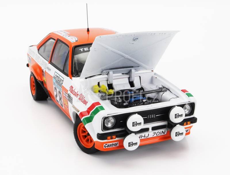 Sun-star Ford england Escort Mkii Rs 1800 (night Version) Castrol N 28 Rally Rac Lombard 1978 Malcolm Wilson - Ron Palmer 1:18 Bílá Oranžová