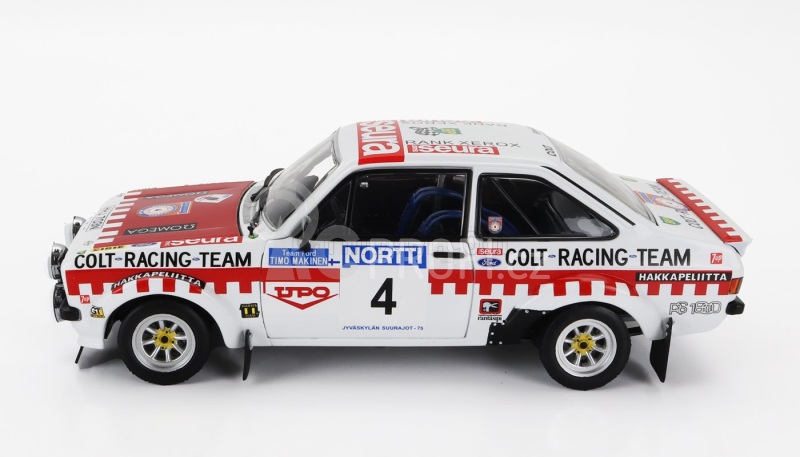 Sun-star Ford england Escort Mkii Rs 1800 (night Version) N 4 3rd Rally 1000 Lakes 1975 Timo Makinen - Henry Liddon 1:18 Bílá Červená