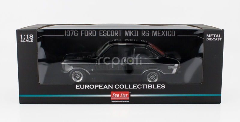 Sun-star Ford england Escort Mkii Rs Mexico Rhd 1976 1:18 Nera