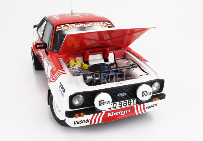 Sun-star Ford england Escort Rs 1800 (night Version) N 4 4th Rally Lotto Haspengouw 1981 R.droogmans - R.joosten 1:18 Červená Bílá