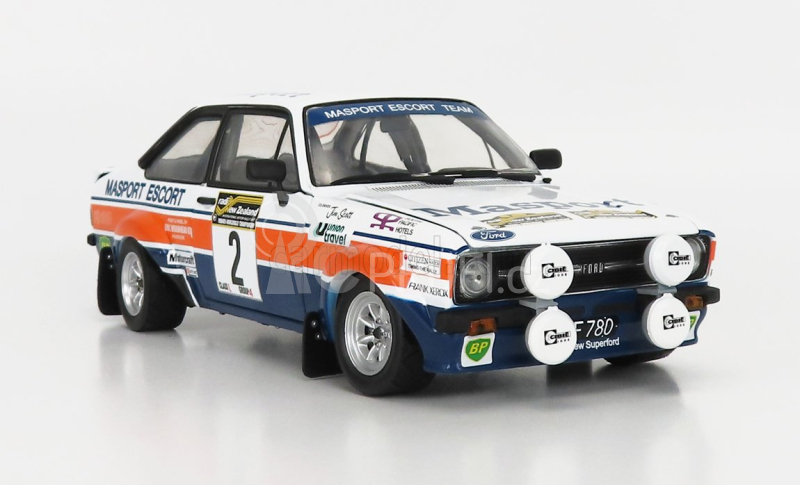 Sun-star Ford england Escort Rs1800 (night Version) N 2 2nd Rally South Pacific New Zealand 1977 A.vatanen - J.scott 1:18 Bílá Oranžová Modrá