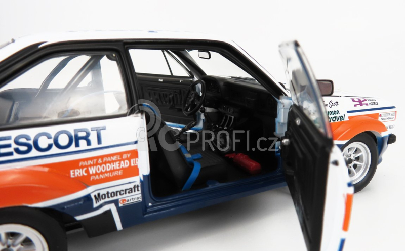 Sun-star Ford england Escort Rs1800 (night Version) N 2 2nd Rally South Pacific New Zealand 1977 A.vatanen - J.scott 1:18 Bílá Oranžová Modrá
