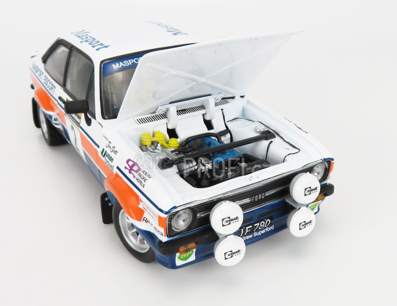 Sun-star Ford england Escort Rs1800 (night Version) N 2 2nd Rally South Pacific New Zealand 1977 A.vatanen - J.scott 1:18 Bílá Oranžová Modrá