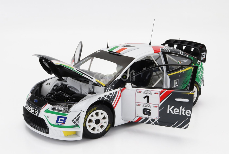 Sun-star Ford england Focus Rs Wrc Keltech N 1 Winner Rally Sprint Cff Group Boggeragh 2022 Craig Breen - Peter Brennan 1:18 Bílá Zelená Šedá