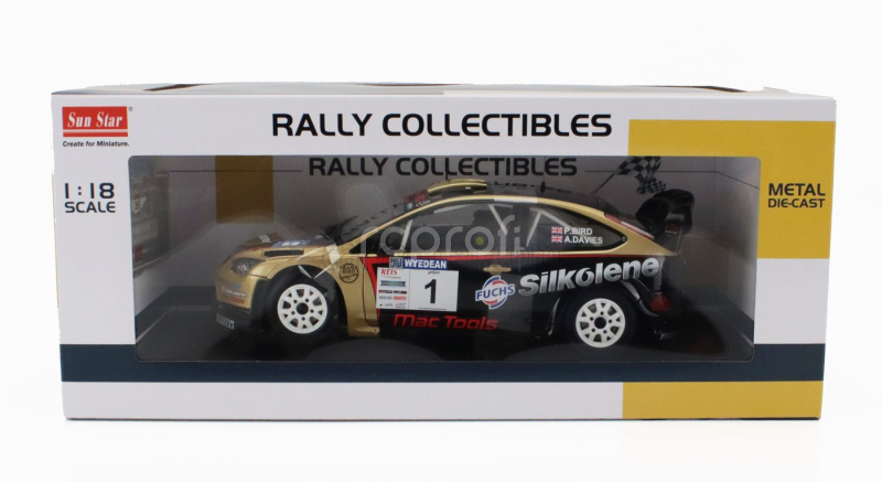 Sun-star Ford england Focus Rs Wrc08 N 1 Winner Rally Wyedean Forest 2015 Paul Bird - Aled Davies 1:18 Černé Zlato