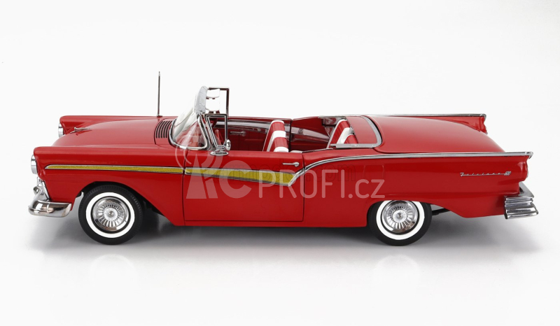 Sun-star Ford usa Fairlane 500 Skyliner Cabriolet Open 1957 1:18 Flame Red