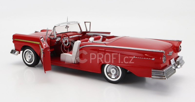 Sun-star Ford usa Fairlane 500 Skyliner Cabriolet Open 1957 1:18 Flame Red