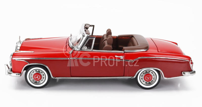 Sun-star Mercedes benz 220se Cabriolet Open 1960 1:18 2 Tóny Červené