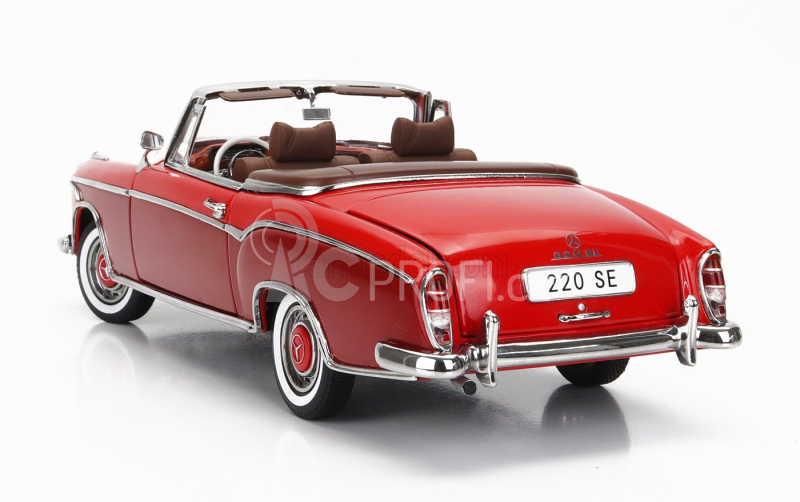 Sun-star Mercedes benz 220se Cabriolet Open 1960 1:18 2 Tóny Červené