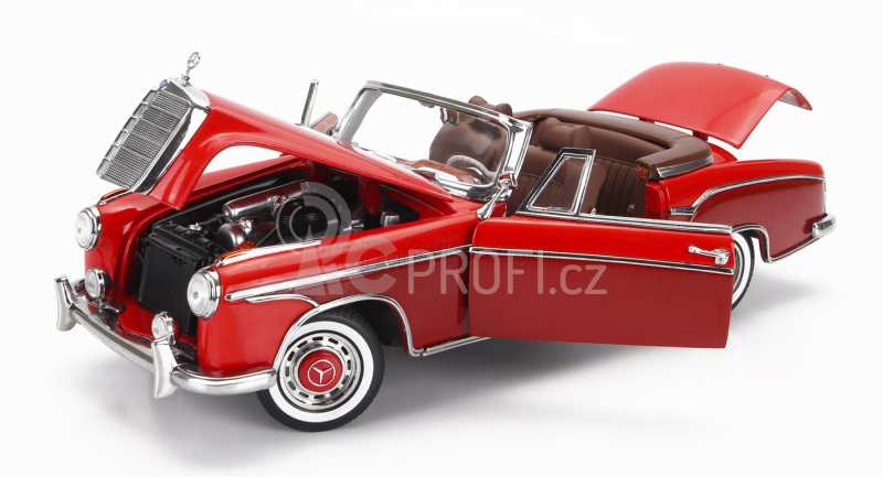 Sun-star Mercedes benz 220se Cabriolet Open 1960 1:18 2 Tóny Červené