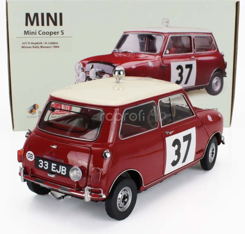 Sun-star Mini Mini Cooper S N 37 Winner Rally Montecarlo 1964 Paddy Hopkirk - Henry Liddon 1:12 Červená Bílá
