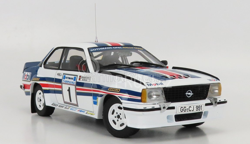 Sun-star Opel Ascona 400 N 1 2nd Rally Acropolis 1982 W.rohrl - C.geistdorfer 1:18 Bílá Modrá Červená