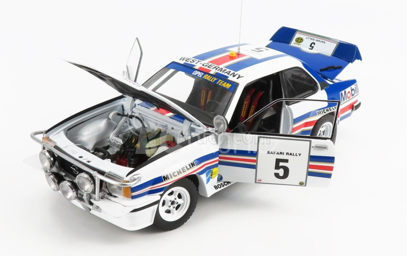 Sun-star Opel Ascona 400 (night Version) N 5 Rally Safari 1982 W.rohrl - C.geistdorfer 1:18 Bílá Modrá Červená