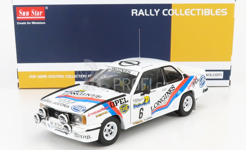 Sun-star Opel Ascona 400 (night Version) N 6 Rally Internazionale Della Lana 1982 J.p.balmer - F.cavalli 1:18 Bílá Modrá Oranžová