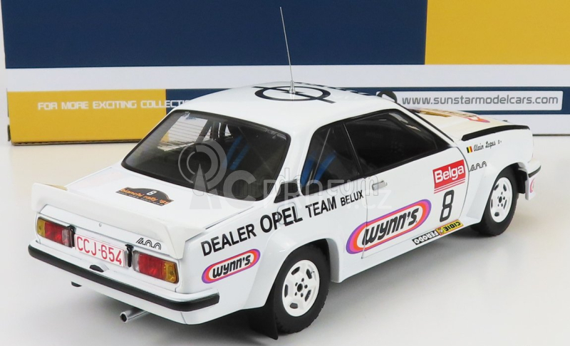 Sun-star Opel Ascona 400 (night Version) N 8 2nd Rally Bianchi 1981 G.colsoul - A.lopes 1:18 Bílá