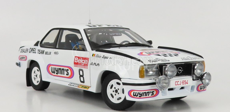 Sun-star Opel Ascona 400 (night Version) N 8 2nd Rally Bianchi 1981 G.colsoul - A.lopes 1:18 Bílá