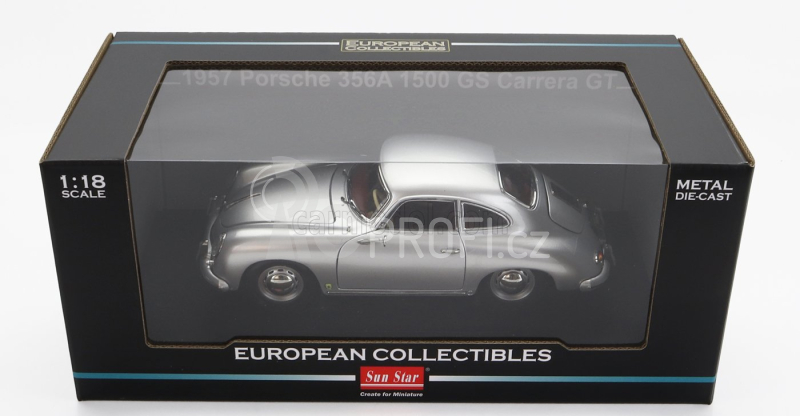 Sun-star Porsche 356a 1500 Gs Carrera Gt Coupe 1957 1:18 Silver