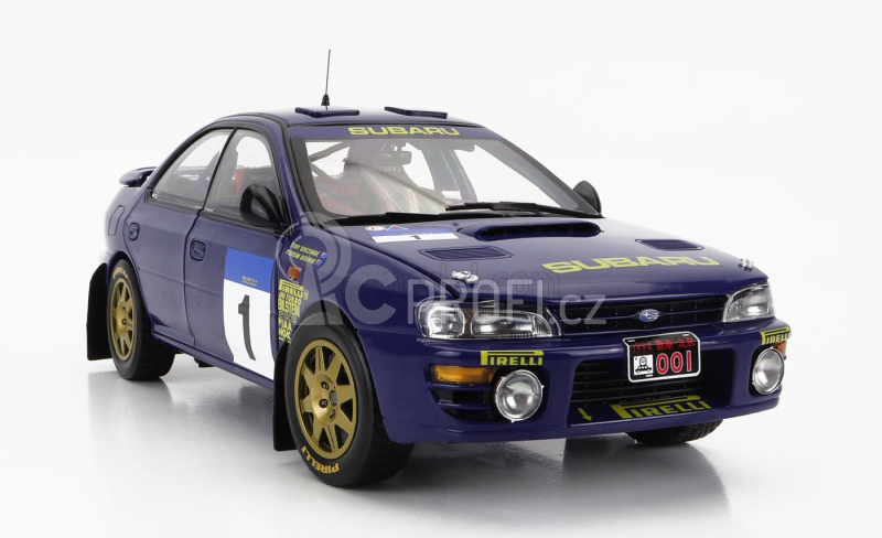 Sun-star Subaru Impreza 555 N 1 Winner Rally Hong Kong Beijijng 1994 P.bourne - T.sircombe 1:18 Blue