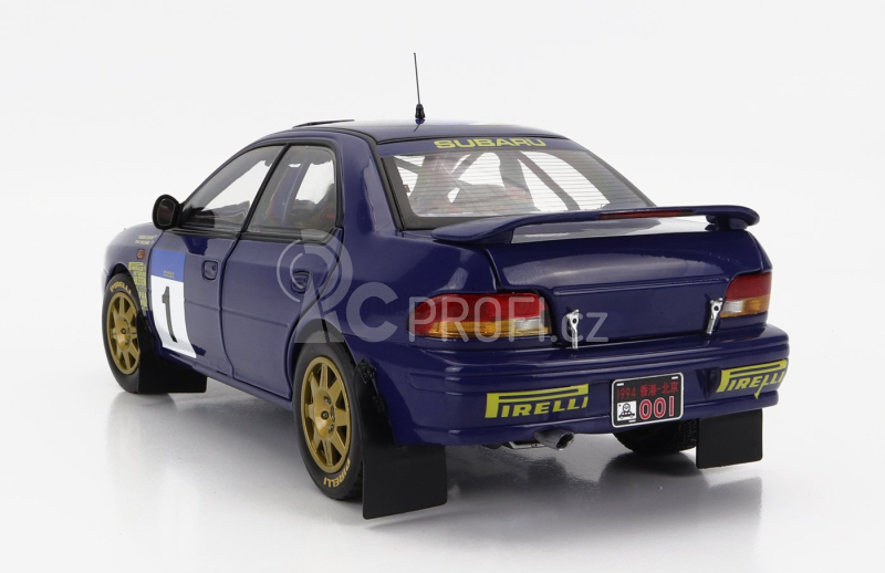 Sun-star Subaru Impreza 555 N 1 Winner Rally Hong Kong Beijijng 1994 P.bourne - T.sircombe 1:18 Blue