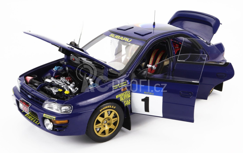 Sun-star Subaru Impreza 555 N 1 Winner Rally Hong Kong Beijijng 1994 P.bourne - T.sircombe 1:18 Blue