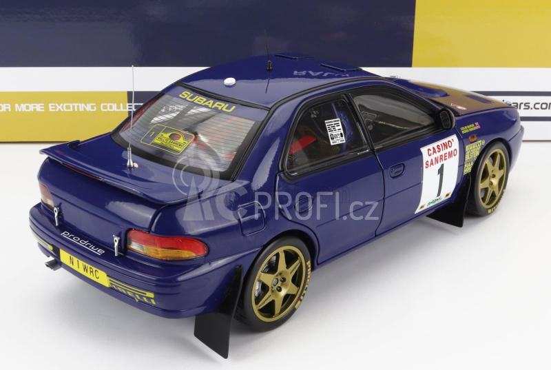 Sun-star Subaru Impreza 555 N 1 Winner Rally Sanremo 1996 C.mcrae - D.ringer 1:18 Blue