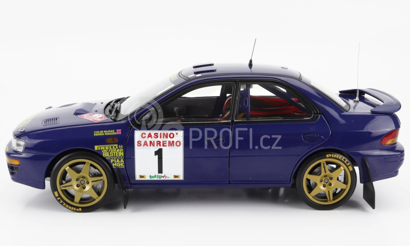 Sun-star Subaru Impreza 555 N 1 Winner Rally Sanremo 1996 C.mcrae - D.ringer 1:18 Blue