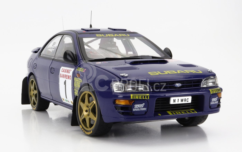 Sun-star Subaru Impreza 555 N 1 Winner Rally Sanremo 1996 C.mcrae - D.ringer 1:18 Blue