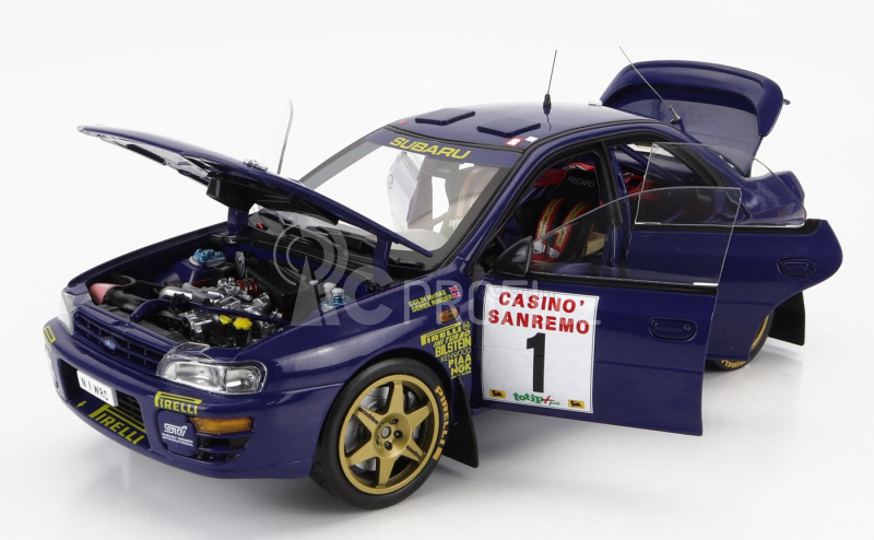 Sun-star Subaru Impreza 555 N 1 Winner Rally Sanremo 1996 C.mcrae - D.ringer 1:18 Blue