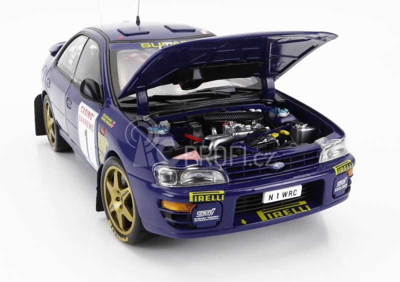 Sun-star Subaru Impreza 555 N 1 Winner Rally Sanremo 1996 C.mcrae - D.ringer 1:18 Blue