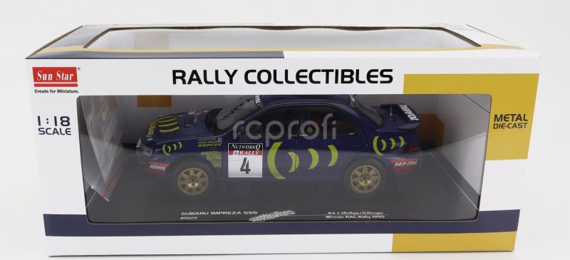 Sun-star Subaru Impreza 555 N 4 Winner Rally Rac Lombard 1995 C.mcrae - D.ringer 1:18 Blue