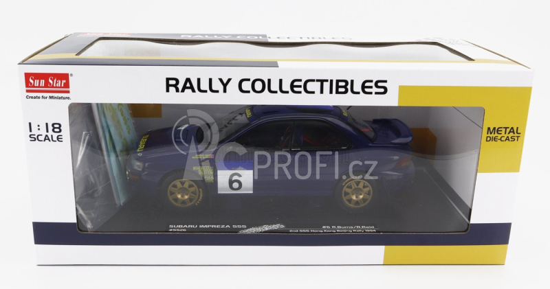 Sun-star Subaru Impreza 555 N 6 2nd Rally Hong Kong Beijijng 1994 R.burns - R.reid 1:18 Blue