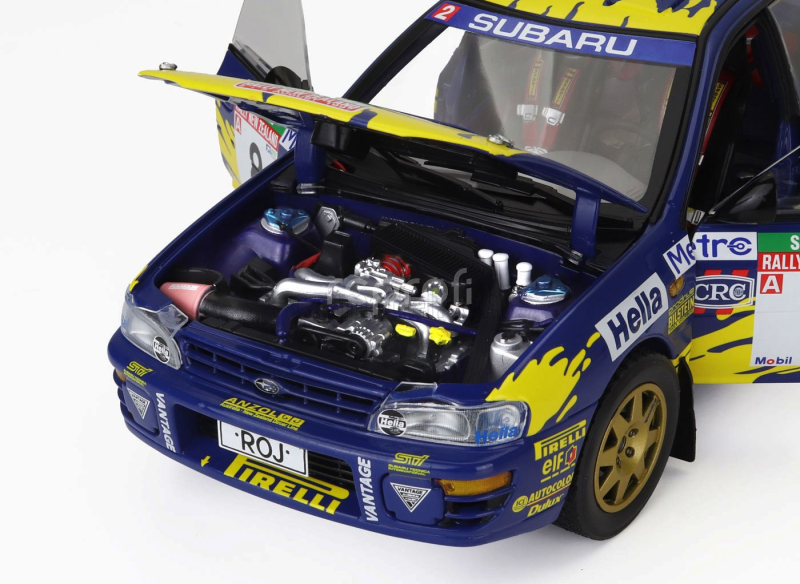 Sun-star Subaru Impreza 555 N 8 Rally New Zeland 1997 Peter Bourne - Craig Vincent 1:18 Modrá Žlutá