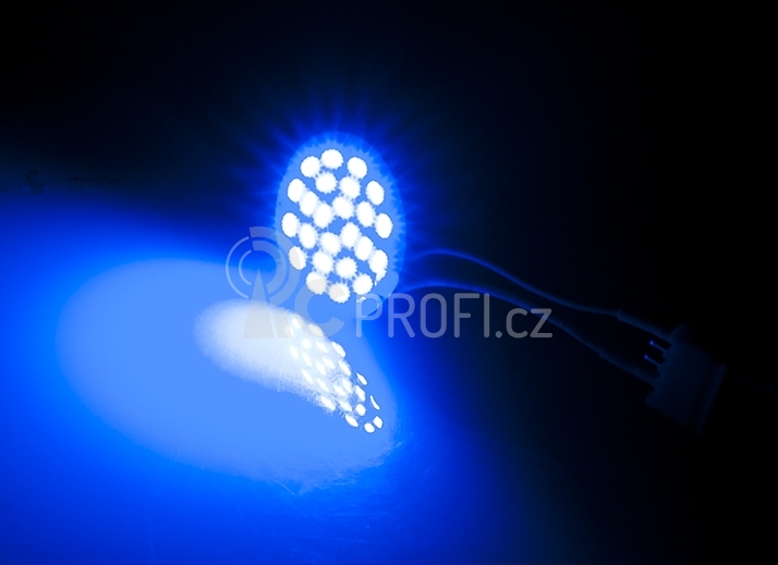 Super micro svíticí bodové světlo (24 LED) pro kvadrokoptéry modré