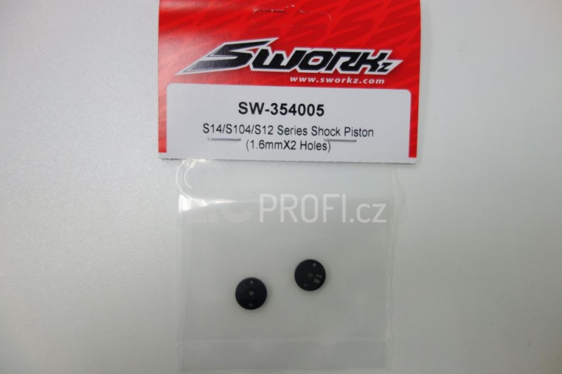 SWORKz S14/S104/S12 pístky olejových tlumičů 1.6mm x2, 2 ks.