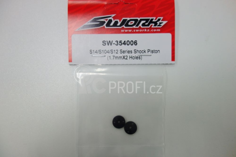 SWORKz S14/S104/S12 pístky olejových tlumičů 1.7mm x2, 2 ks.