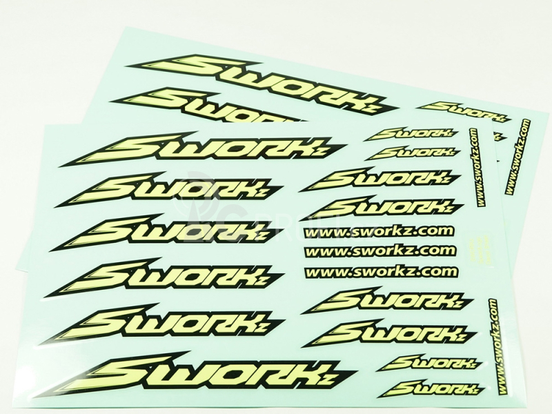 SWORKz Speed nálepky (PushBar), žluté, 2 ks.