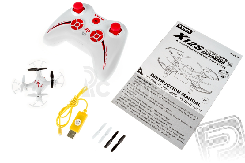 Syma X12S 4 kvadrokoptéra RTF bílá