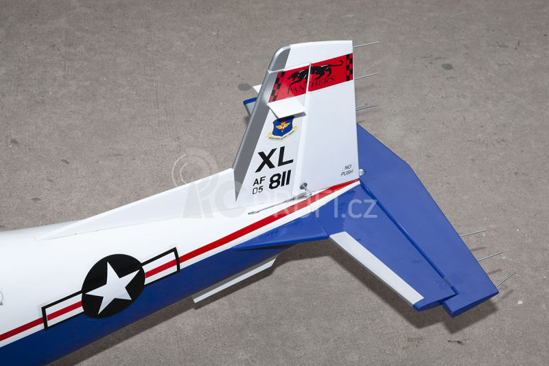 RC letadlo T-6A Texan II 1,6m (Zatahovací podvozek), modrá/bílá